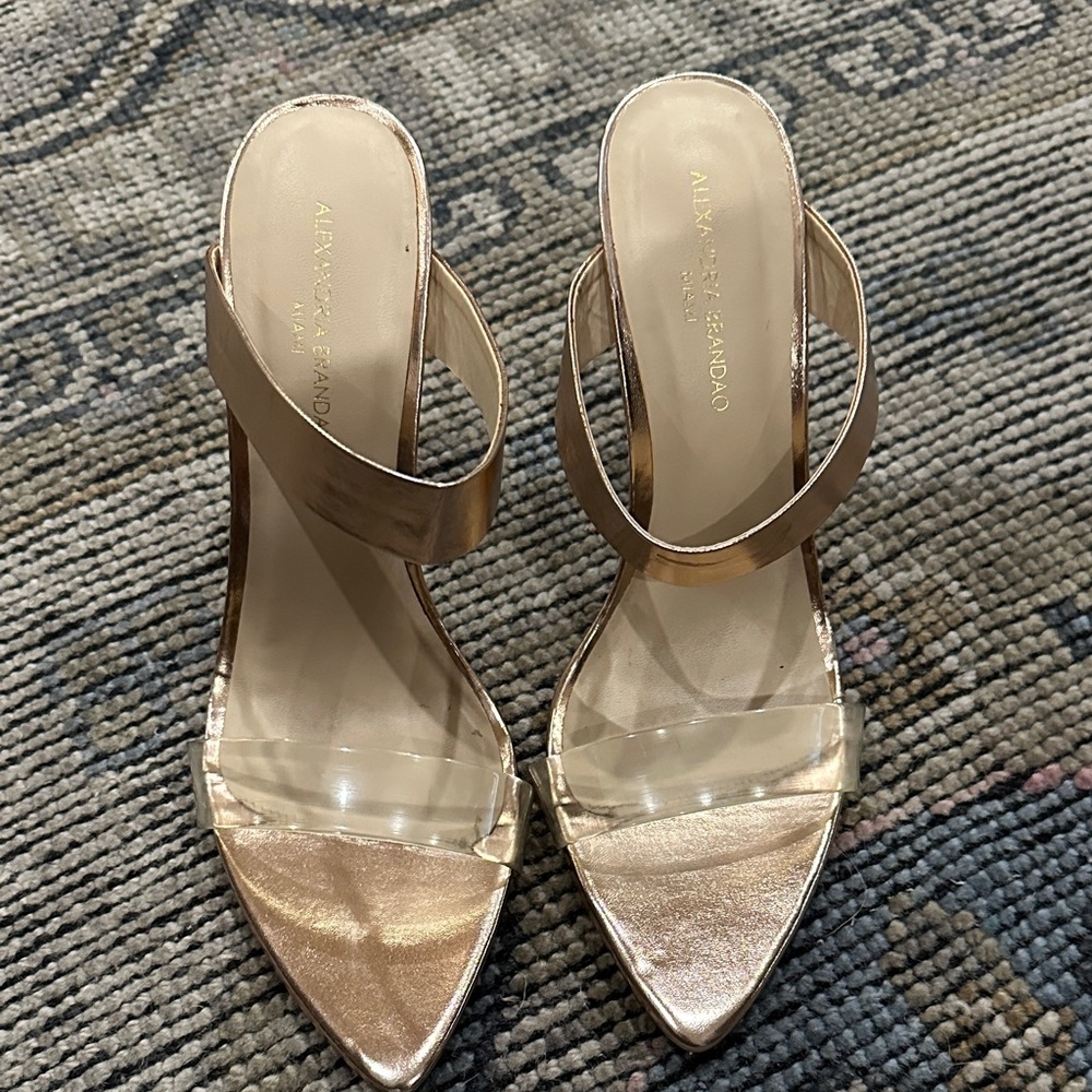Alexandria Brandao Metallic Rose Gold Heels